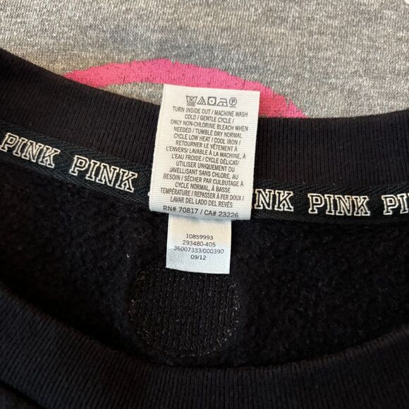 Victoria’s Secret PINK Polka Dot Holographic Sequin Bling Crewneck Sweatshirt-SM - Picture 4 of 10